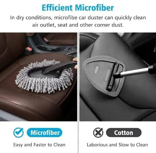 Car Duster Brush, 8 cm, Multipurpose Scratch-Free Cleaning Tool for Home and Auto - zeetas