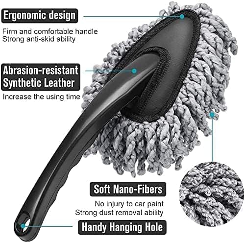 Car Duster Brush, 8 cm, Multipurpose Scratch-Free Cleaning Tool for Home and Auto - zeetas