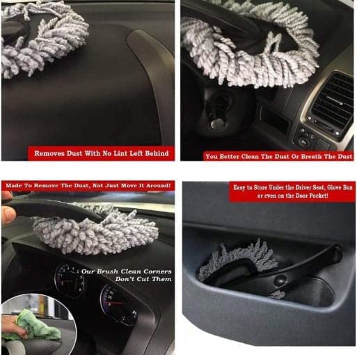 Car Duster Brush, 8 cm, Multipurpose Scratch-Free Cleaning Tool for Home and Auto - zeetas