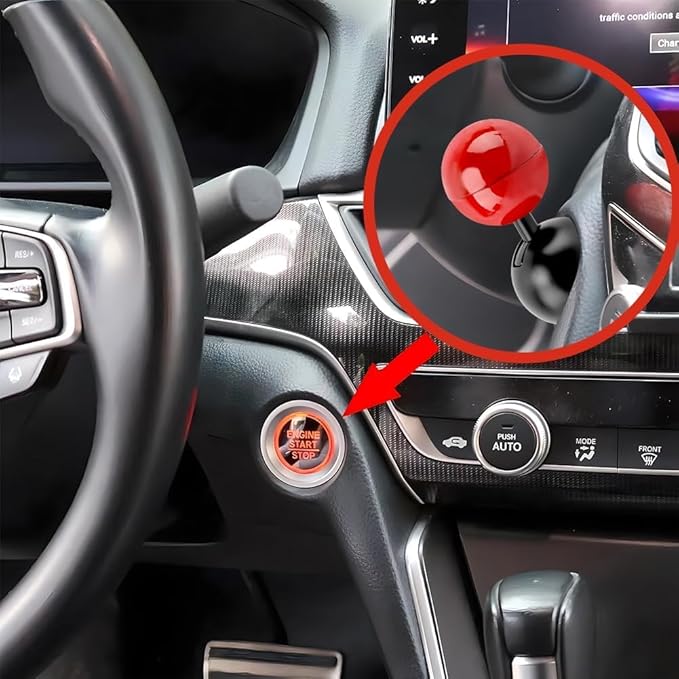 ZEETAS Car Push Start Stop Button Metal Joystick for Push Start Stop Button All Cars