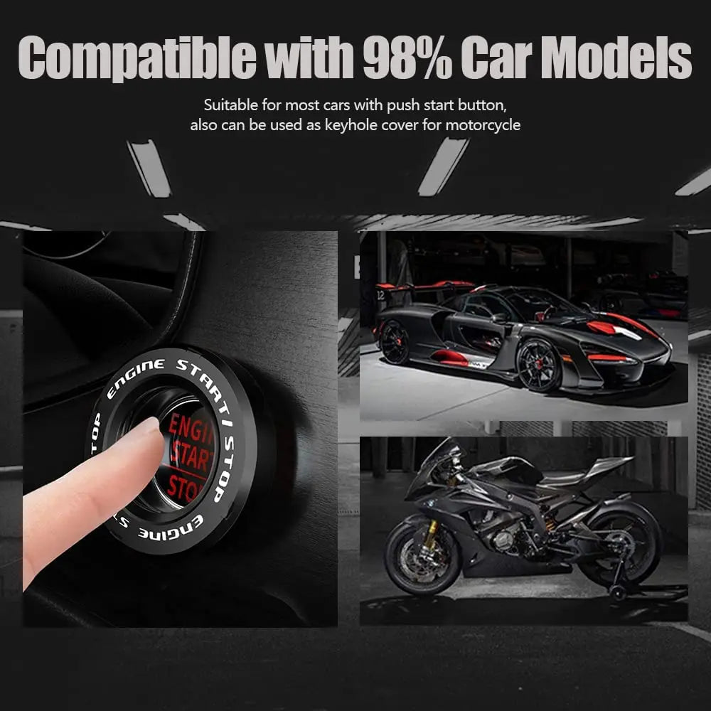 Car Start Stop Button Cover Creative Engine Start Stop Button Cover - zeetas