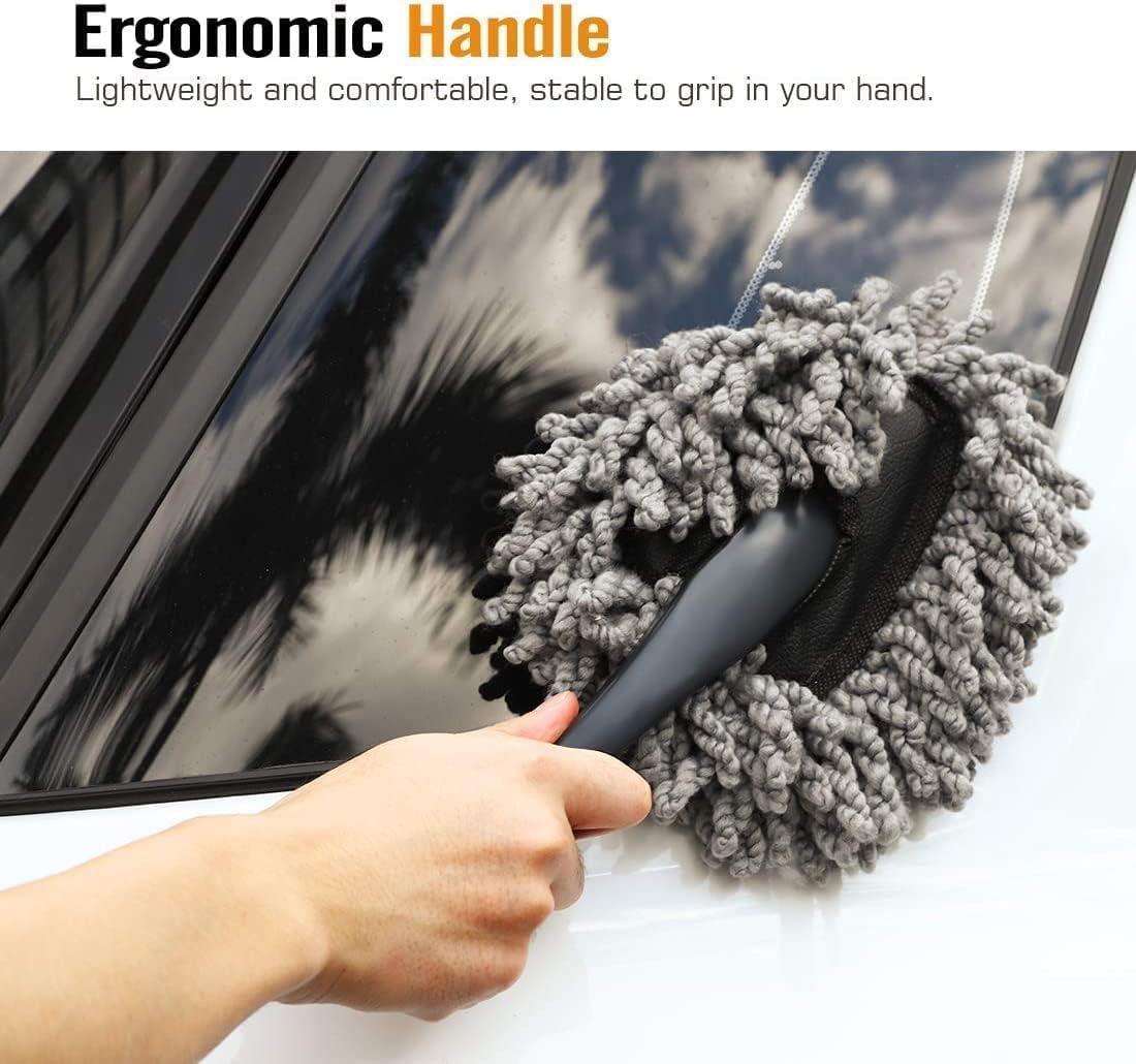 Car Duster Brush, 8 cm, Multipurpose Scratch-Free Cleaning Tool for Home and Auto - zeetas