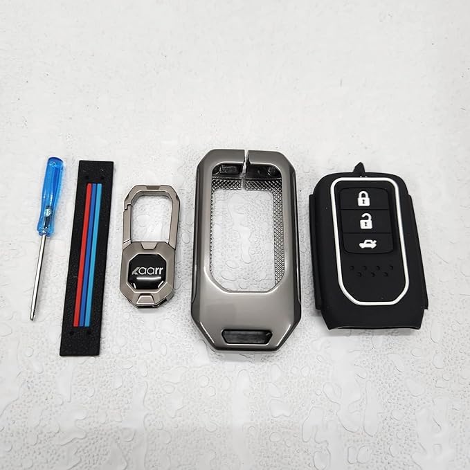 Premium Metal Alloy Car Key Cover | Compatible with Honda City, Civic, Jazz, Amaze, CR-V, WR-V, BR-V