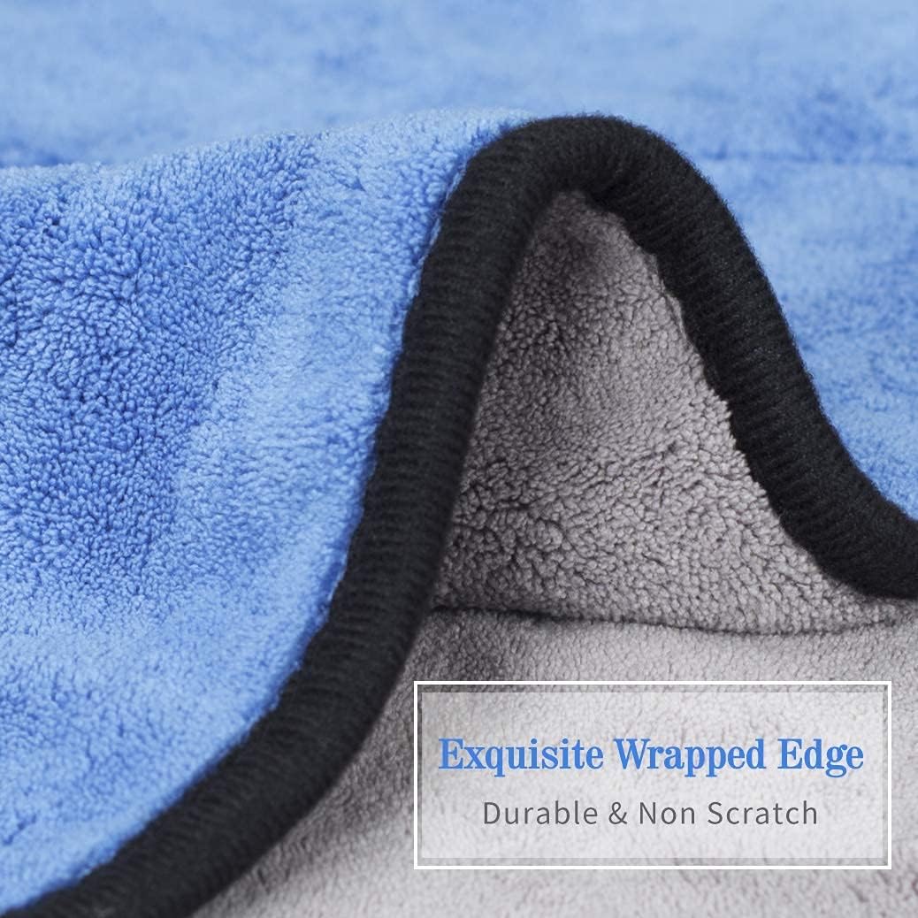 Multipurpose Microfiber 800 GSM Pack of 2-40cm x 40cm Cleaning Towel Microfibre Cloth Highly Absorbent Dust Towels for All Vehicles Bikes Cars Glass (Pack of 2) - zeetas