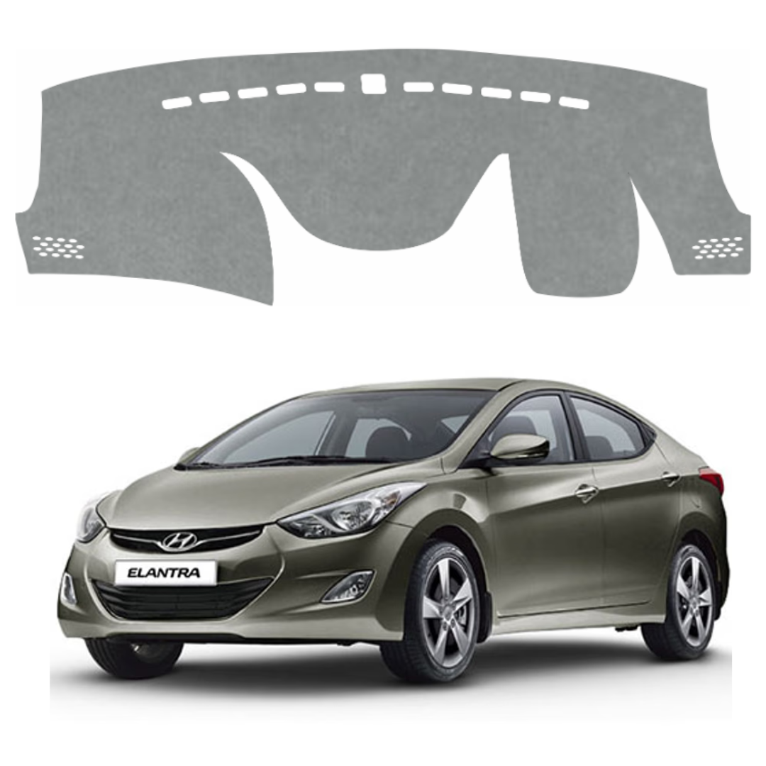 ZEETAS Hyundai Elantra 2012 To 2016 Car Dashboard Cover Grey Color Custom Fit Anti-Slip UV Protection Dashboard Mat