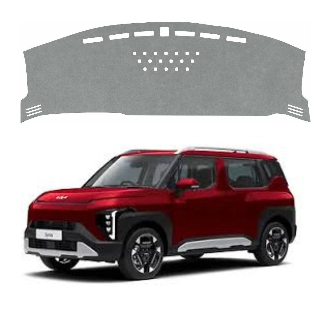 ZEETAS Kia Syros 2025-2026 Car Dashboard Cover Grey Color Custom Fit Anti-Slip UV Protection Dashboard Mat