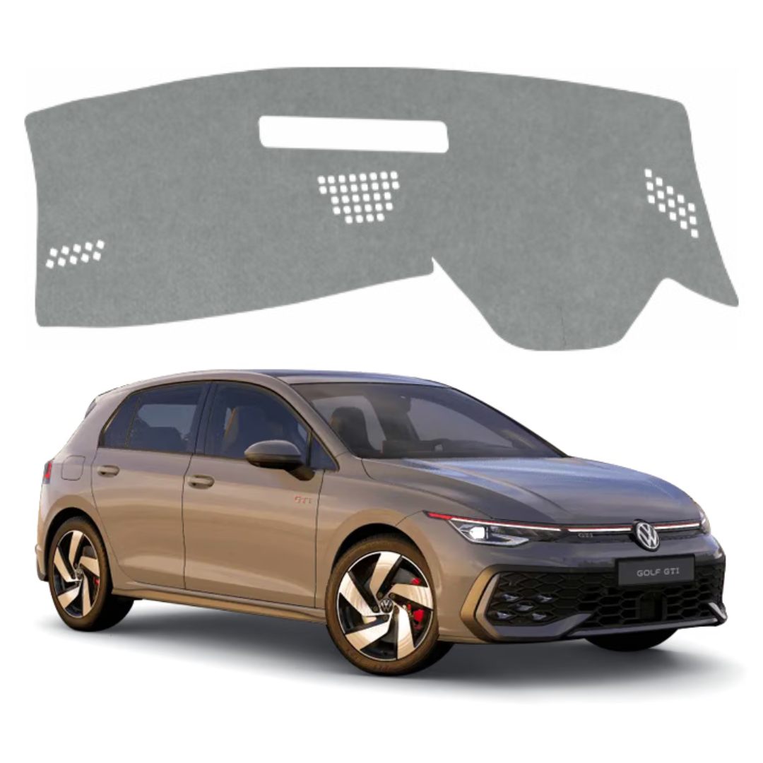 ZEETAS Volkswagen Golf GTI 2024 to 2026 Car Dashboard Cover Grey Color Custom Fit Anti-Slip UV Protection Dashboard Mat