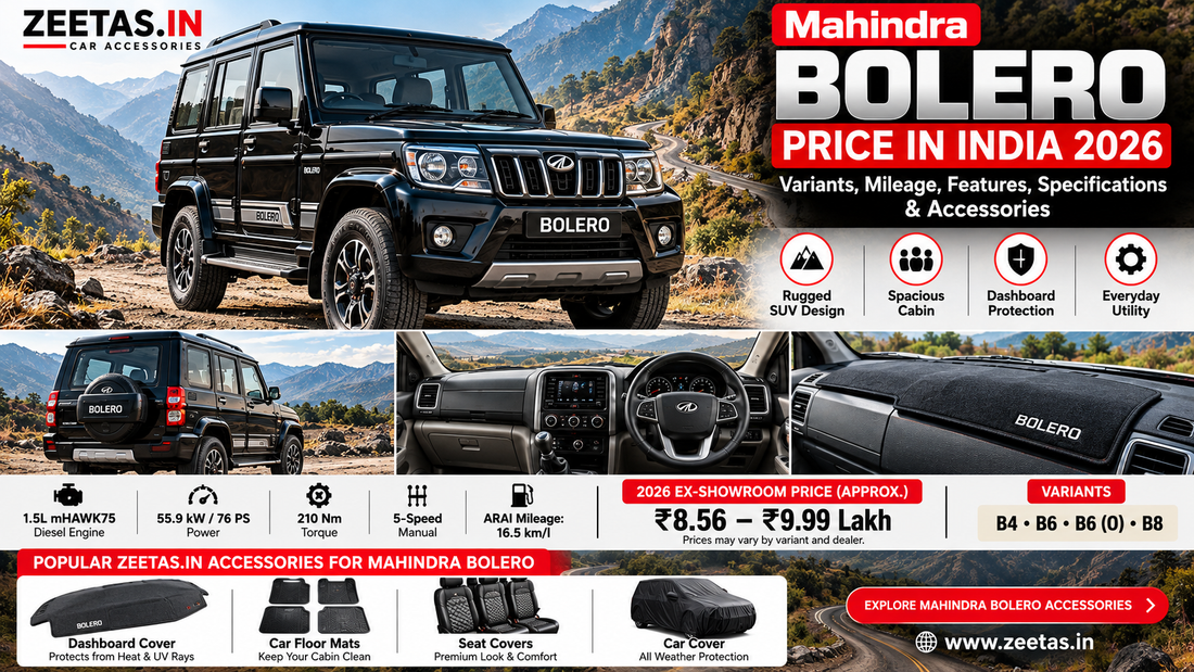 Mahindra Bolero Price in India 2026 – Variants, Mileage, Features, Specifications & Accessories