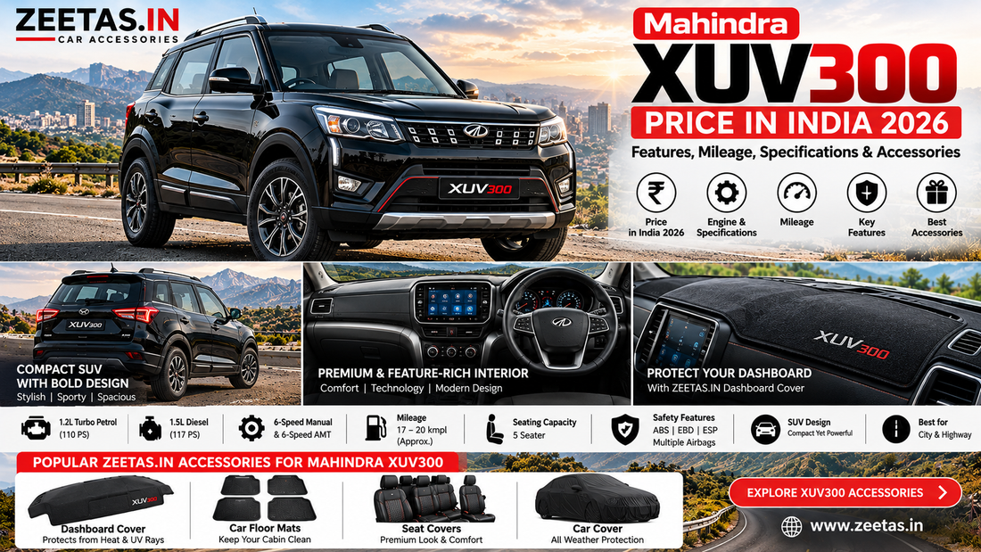 Mahindra XUV300 Price in India 2026 – Features, Mileage, Specifications & Accessories