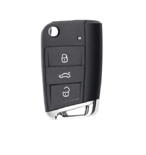 Premium Metal Key Cover Compatible with T-ROC, Tiguan, New Jetta Taigun Flip Key