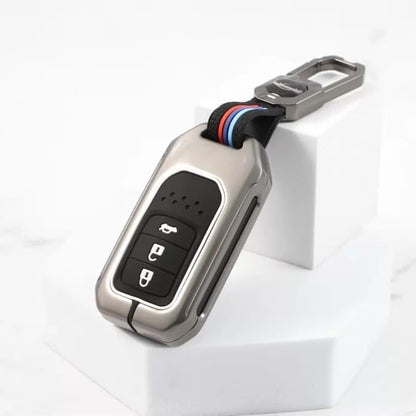 Premium Metal Alloy Car Key Cover | Compatible with Honda City, Civic, Jazz, Amaze, CR-V, WR-V, BR-V
