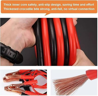 Car Heavy Duty Auto Jumper Cable Battery Booster Wire Clamp with Alligator Wire (7ft, 500 AMP) Emergency Car Battery Charging Booster Cables for car Truck Battery Chargers to Start for Engine zeetas