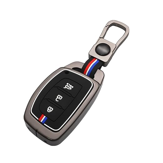 Premium Metal Alloy Car Key Cover | Compatible with Hyundai i20, Creta, Venue, Tucson, Alcazar, Verna, Xcent, Aura, Elantra