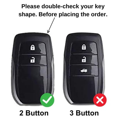 Premium Metal Alloy Car Key Cover | Compatible with Toyota Fortuner | Fortuner Legender | Innova Hycross | Invicto 3 Button Smart Key