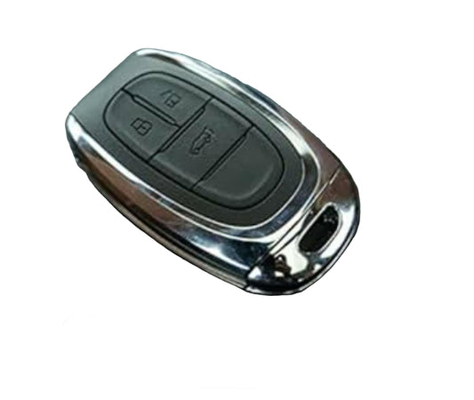 Premium Metal Key Cover Compatible with MG Gloster 3 Button Smart Key/Proximity Key