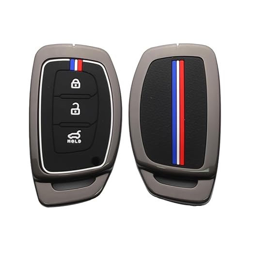 Premium Metal Alloy Car Key Cover | Compatible with Hyundai i20, Creta, Venue, Tucson, Alcazar, Verna, Xcent, Aura, Elantra