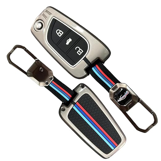 Premium Metal Key Cover for Toyota Innova Crysta | Corolla Altis