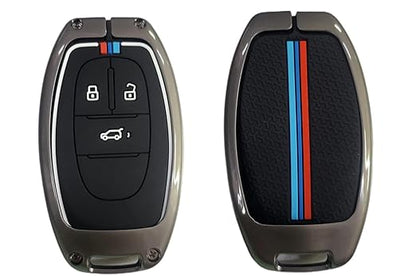 Premium Metal Key Cover Compatible with MG Gloster 3 Button Smart Key/Proximity Key