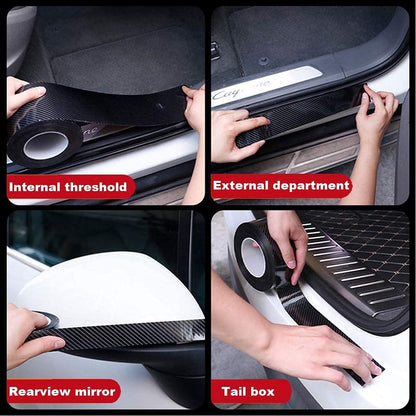 Car High Gloss Anti Scratch Black Carbon Fiber Paint Protection Film Tape - zeetas