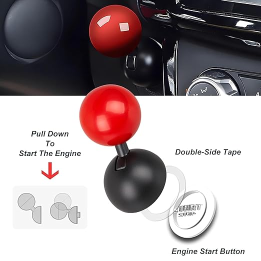 ZEETAS Car Push Start Stop Button Metal Joystick for Push Start Stop Button All Cars