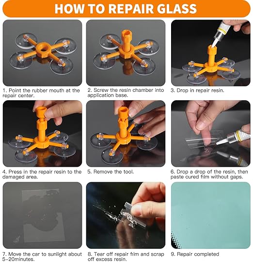 Car Windscreen Crack Repair Kit with Durable Resin - zeetas