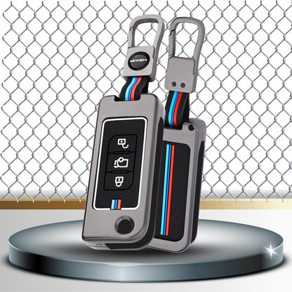 Premium Metal Alloy Car Key Cover | Compatible with Maruti Suzuki Mahindra 3 Button