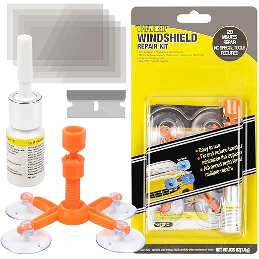Car Windscreen Crack Repair Kit with Durable Resin