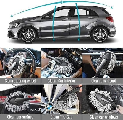 Car Duster Brush, 8 cm, Multipurpose Scratch-Free Cleaning Tool for Home and Auto - zeetas