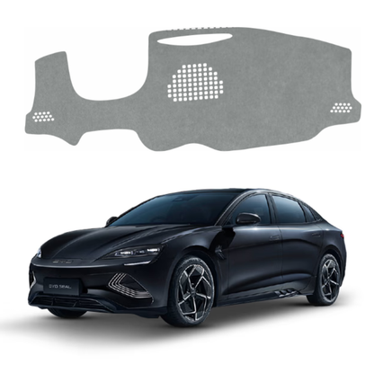 ZEETAS BYD Seal 2024-2026 Car Dashboard Cover Grey Color Custom Fit Anti-Slip UV Protection Dashboard Mat