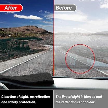 Car dashboard cover use before & after