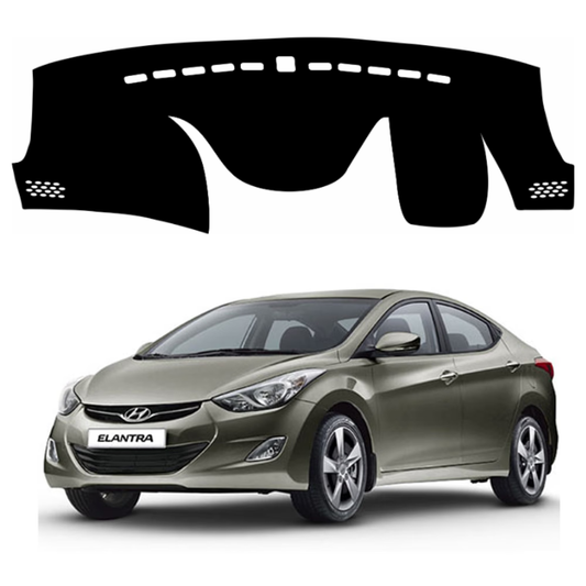 ZEETAS Hyundai Elantra 2012 To 2016 Car Dashboard Cover Black Color Custom Fit Anti-Slip UV Protection Dashboard Mat