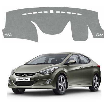 ZEETAS Hyundai Elantra 2012 To 2016 Car Dashboard Cover Grey Color Custom Fit Anti-Slip UV Protection Dashboard Mat