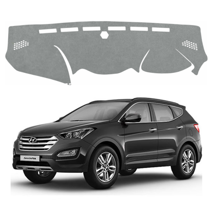 ZEETAS Hyundai Santa Fe 2013 To 2018 Car Dashboard Cover Grey Color Custom Fit Anti-Slip UV Protection Dashboard Mat