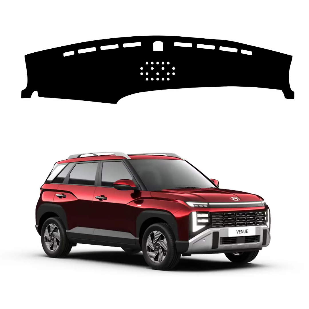 ZEETAS Hyundai Venue N Line 2025-2026 Dashboard Cover Black Color Custom Fit Anti-Slip UV Protection Dashboard Mat