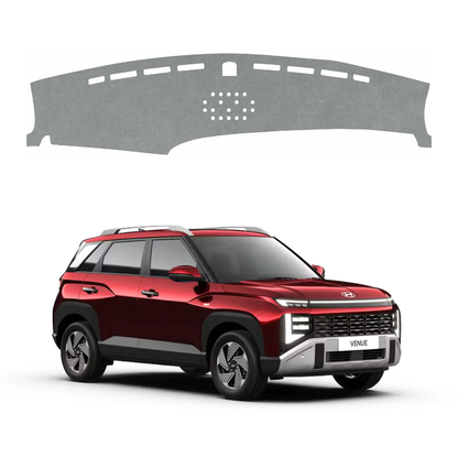 ZEETAS Hyundai Venue N Line 2025-2026 Dashboard Cover grey Color Custom Fit Anti-Slip UV Protection Dashboard Mat