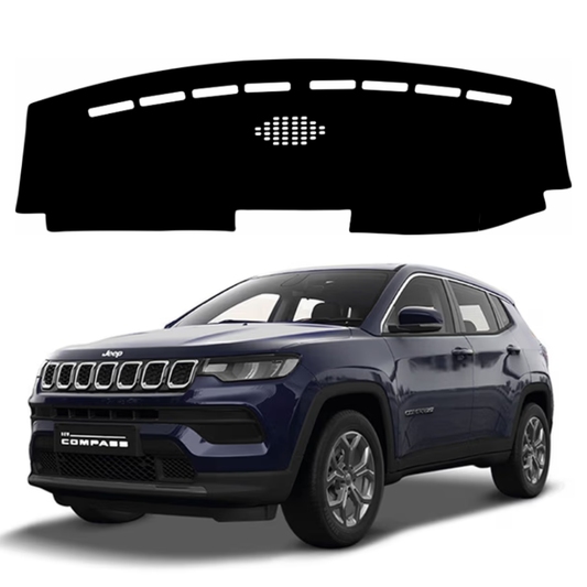 ZEETAS Jeep Compas 2021 To 2026 Car Dashboard Cover Black Color Custom Fit Anti-Slip UV Protection Dashboard Mat