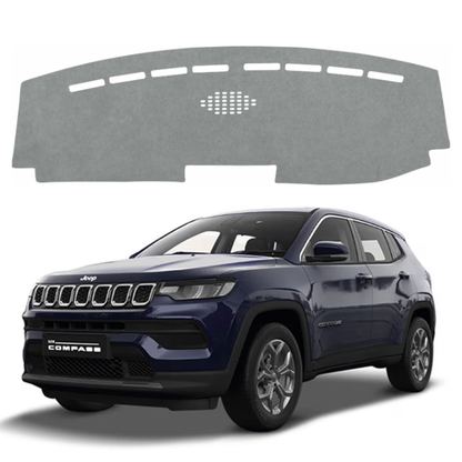 ZEETAS Jeep Compas 2021 To 2026 Car Dashboard Cover Grey Color Custom Fit Anti-Slip UV Protection Dashboard Mat