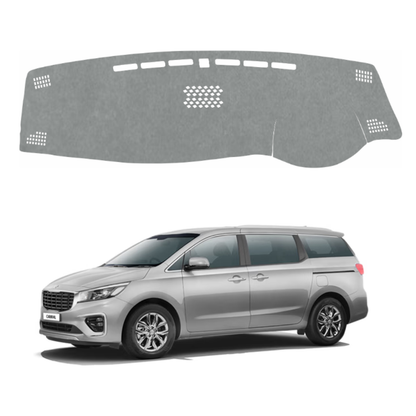 ZEETAS Kia Carnival 2020 To 2023 Car Dashboard Cover Grey Color Custom Fit Anti-Slip UV Protection Dashboard Mat