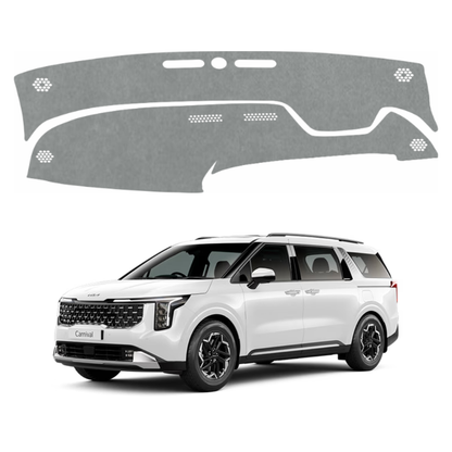 ZEETAS Kia Carnival 2024 To 2026 Car Dashboard Cover Grey Color Custom Fit Anti-Slip UV Protection Dashboard Mat