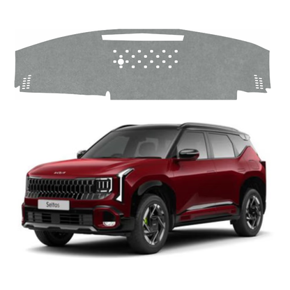 ZEETAS Kia Seltos 2025-2026 Car Dashboard Cover Grey Color Custom Fit Anti-Slip UV Protection Dashboard Mat