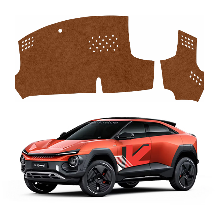 ZEETAS Mahindra BE6 FE 2025-2026 HUD Car Dashboard Cover Brown Color Custom Fit Anti-Slip UV Protection Dashboard Mat