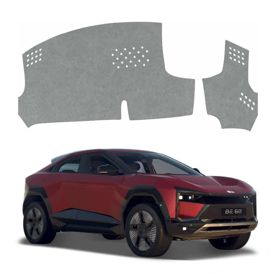 ZEETAS Mahindra BE6 HUD 2025-2026 HUD Car Dashboard Cover Grey Color Custom Fit Anti-Slip UV Protection Dashboard Mat