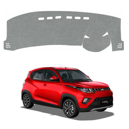 ZEETAS Mahindra KUV100 2016-2023 Car Dashboard Cover Grey Color Custom Fit Anti-Slip UV Protection Dashboard Mat