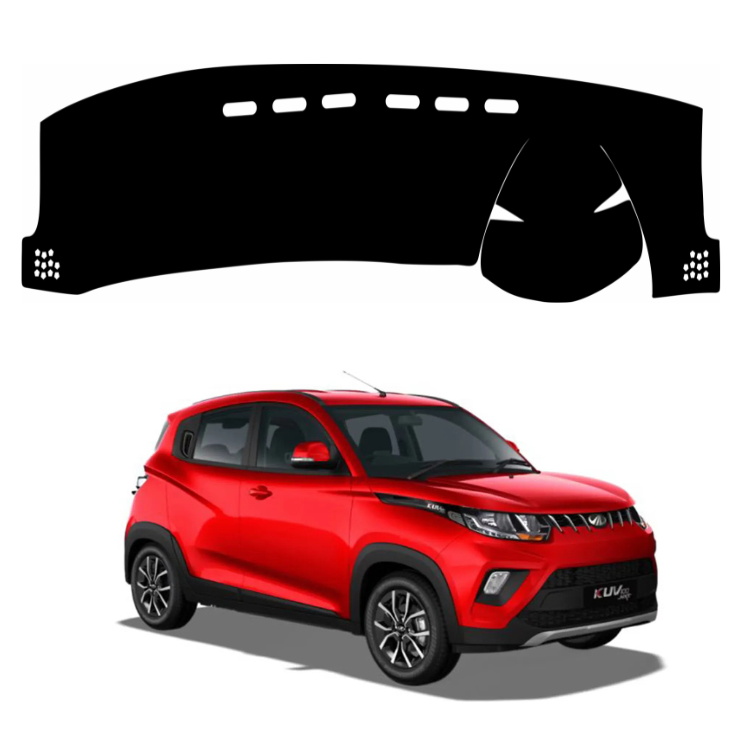 ZEETAS Mahindra KUV100 2016-2023 Car Dashboard Cover Black Color Custom Fit Anti-Slip UV Protection Dashboard Mat