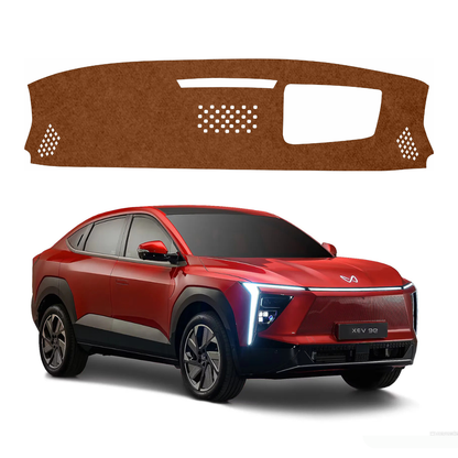 ZEETAS Mahindra XEV 9E HUD 2025-2026 Car Dashboard Cover Brown Color Custom Fit Anti-Slip UV Protection Dashboard Mat