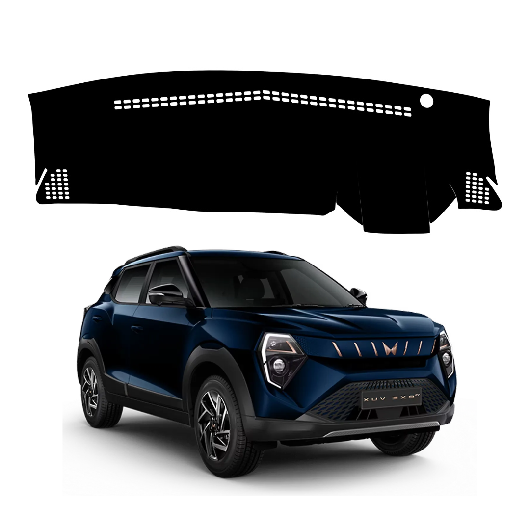 ZEETAS Mahindra XUV 3XO EV 2024-2025 Car Dashboard Cover Black Color Custom Fit Anti-Slip UV Protection Dashboard Mat