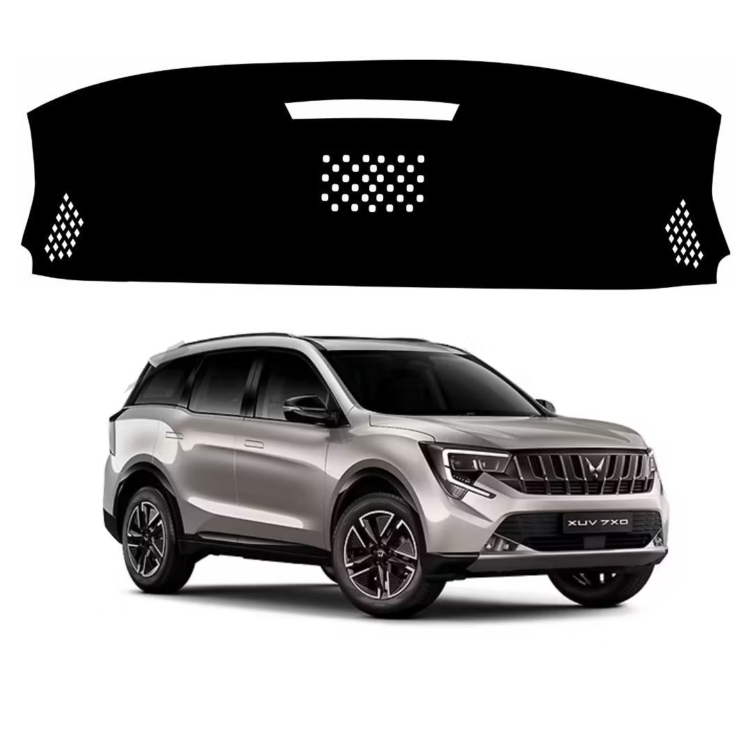 ZEETAS Mahindra XUV 7XO 2025 TO 2026 Car Dashboard Cover Black Color Custom Fit Anti-Slip UV Protection Dashboard Mat