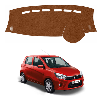 ZEETAS Maruti Suzuki Celerio 2017 To 2021Car Dashboard Cover Brown Color Custom Fit Anti-Slip UV Protection Dashboard Mat