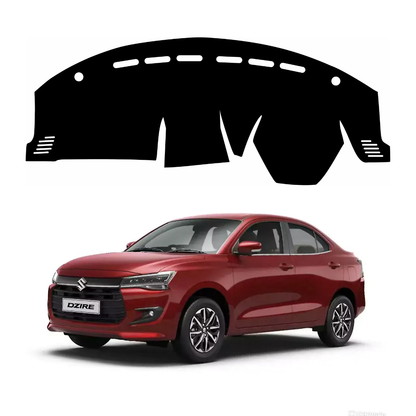 ZEETAS Maruti Suzuki Dzire 2025-2026 Car Dashboard Cover Black Color Custom Fit Anti-Slip UV Protection Dashboard Mat