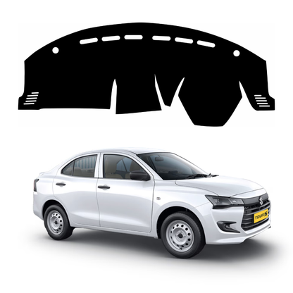 ZEETAS Maruti Suzuki Dzire Tour S 2025-2026 Car Dashboard Cover Black Color Custom Fit Anti-Slip UV Protection Dashboard Mat